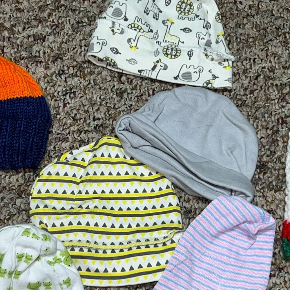 infant newborn Boy, girl, hat, Assorted Kids Beanie Set, Lot of‎ 11 hats